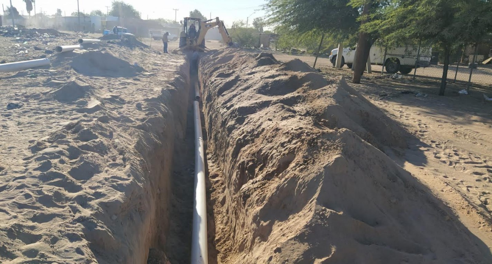 Trabaja Ayuntamiento en nueva ampliación de red de agua potable
