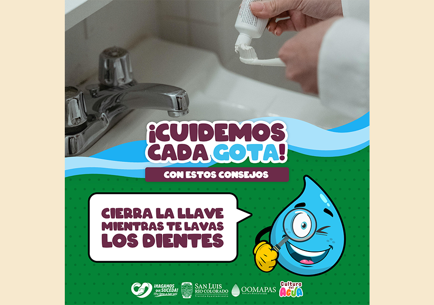 Cierra la llave mientras te lavas los dientes