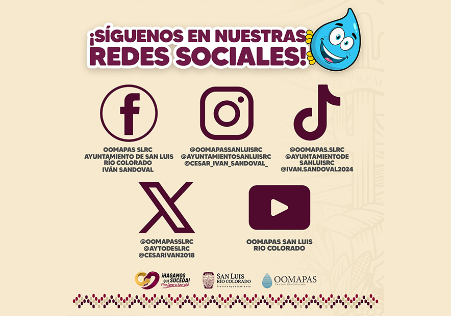 ¡SÍGUENOS EN NUESTRAS REDES SOCIALES!