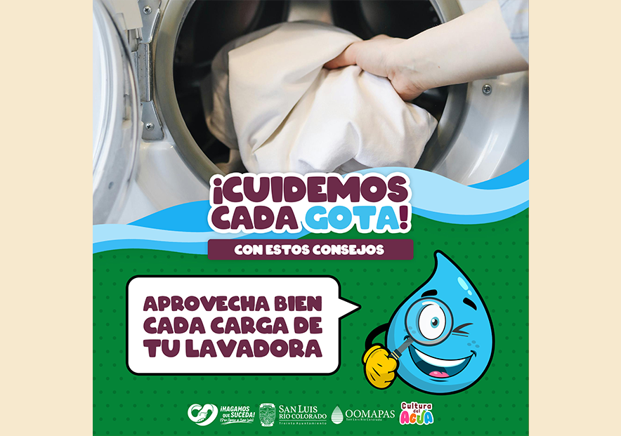 Llena bien la lavadora para aprovechar cada lavado